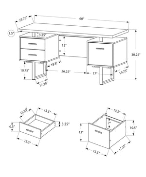 Computer Desk For Home Office, Laptop, Left, Right Set - Up, Storage Drawers, Contemporary & Modern - Best Buy Furniture