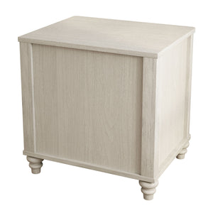 Fluted Nightstand With 3 Drawers