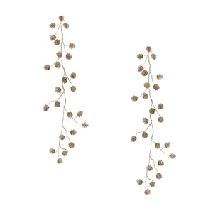 Frosted-Pine-Cone-Twig-Garland-(Set-of-2)-Christmas-Decor