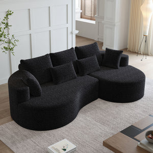 Curved Oversized Sectional Sofa With Extra Deep Seat