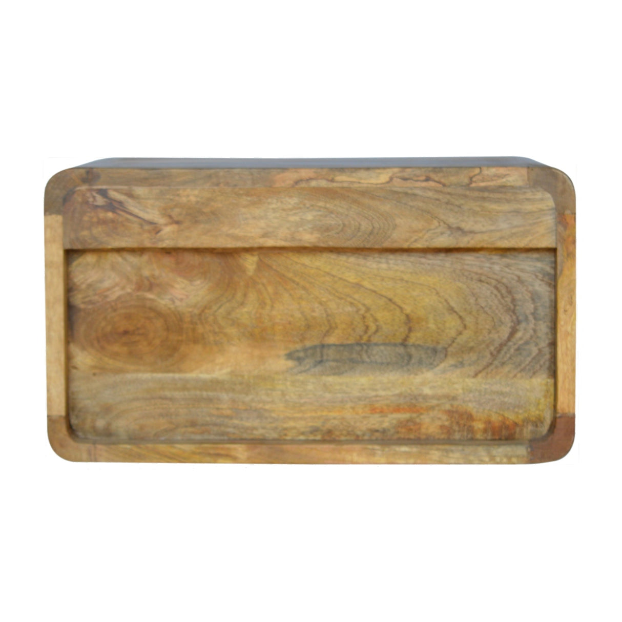 Solid Wood Floating Curve Open Slot Nightstand