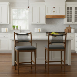 Arno Indoor Upholstered Wooden Counter Stool