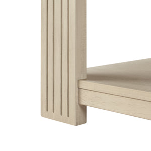 Square Coffee Table with 2-Tier Storage Shelf