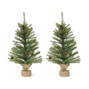 Mini-Pine-Tree-with-Burlap-Bag-Base-and-Pinecone-Accents-(Set-of-2)-Christmas-Decor