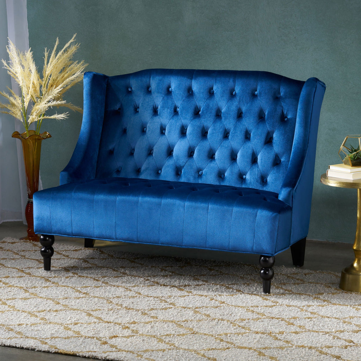 Nurturing - Upholstered Loveseat With Wing Back And Diamond Tufting - Best Buy Furniture