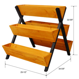 3 Tiers Wooden Vertical Raised Garden Bed with Legs