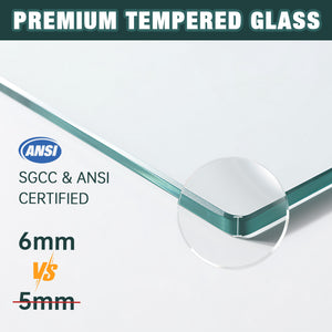 Premium Aluminum Frame Double Sliding Shower Door