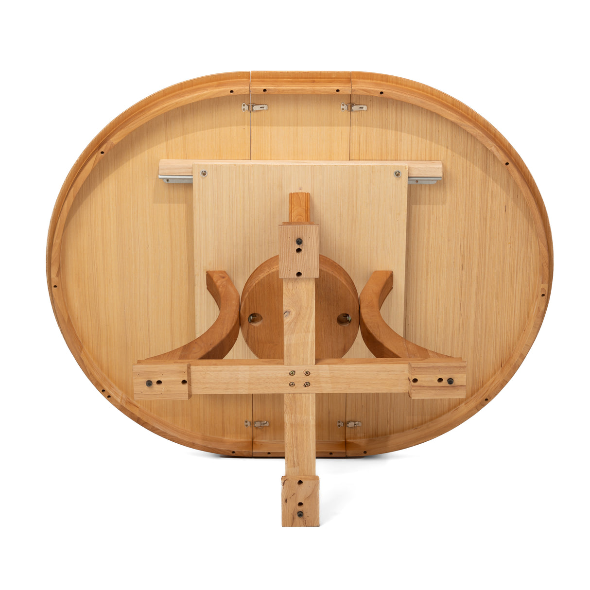 Extendable Round Rubber Wood Dining Table