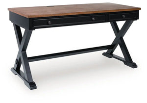 Wildenauer - Home Office Desk - Brown / Black - Best Buy Furniture