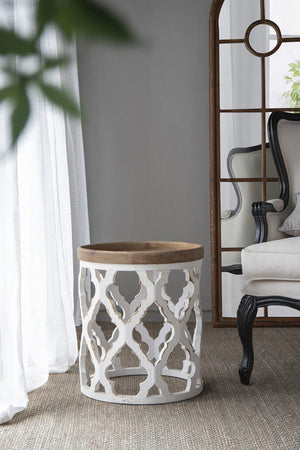 Stylish Rustic Round Wooden Table