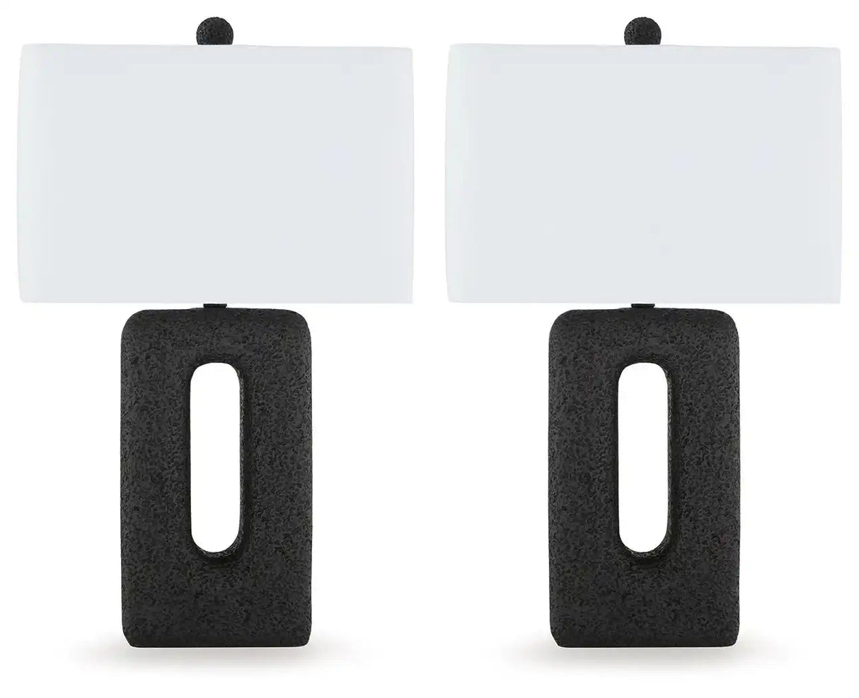 Wimmings - Poly Table Lamp (Set of 2) - Black - Best Buy Furniture