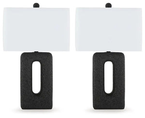 Wimmings - Poly Table Lamp (Set of 2) - Black - Best Buy Furniture