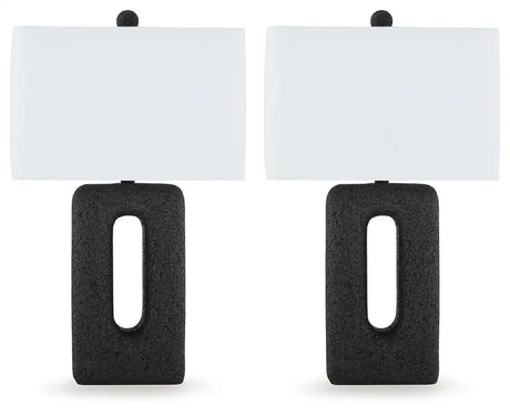 Wimmings - Poly Table Lamp (Set of 2) - Black - Best Buy Furniture
