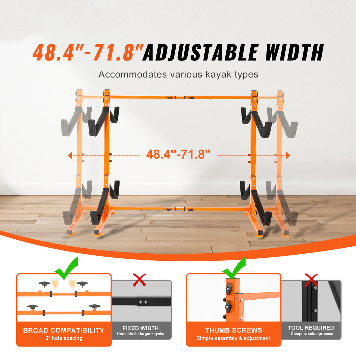 Freestanding Kayak Storage Rack