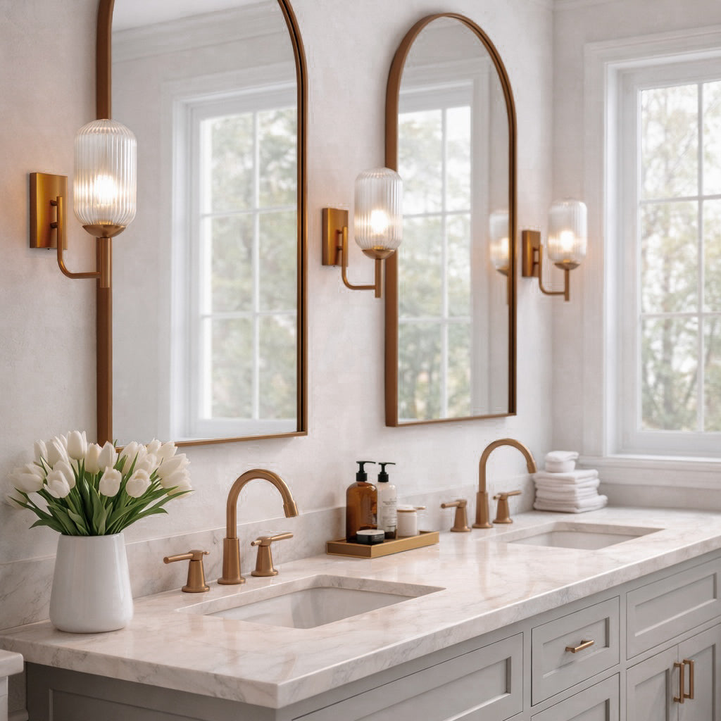 Dewdrop Wall Lamp - Bronze and Clear