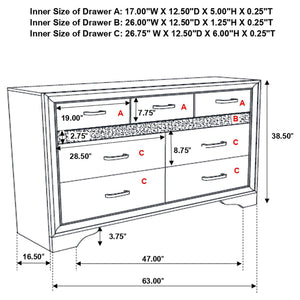 Annie - 9 Drawer Dresser