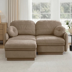 Chenille Cloud L-Shaped Loveseat Sofa