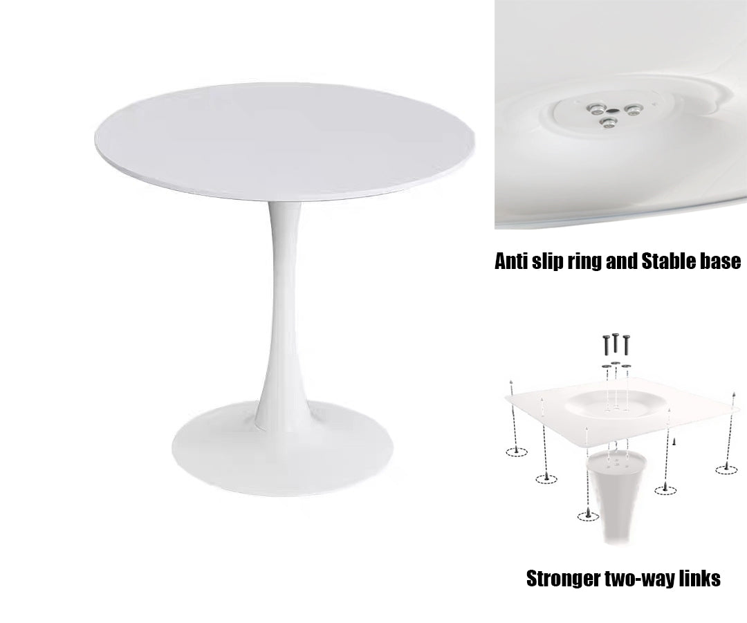 White Round Modern Dining Table