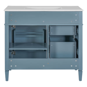 Bathroom Vanity With Top Sink, 2 Drawers And Tip Out Drawer