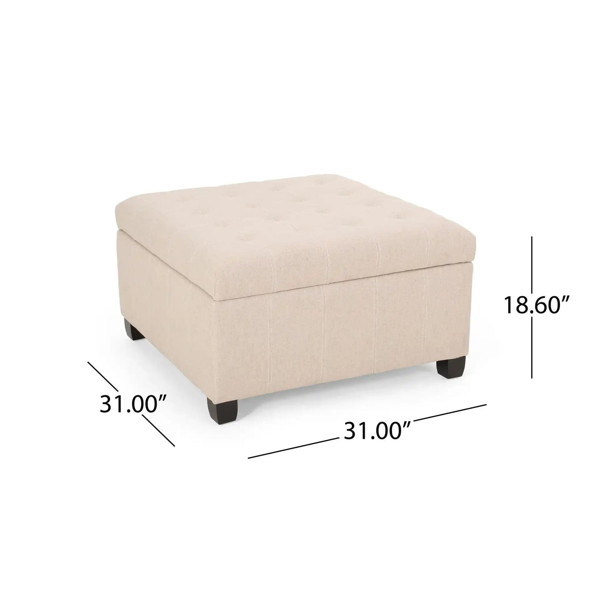Isabella - Contemporary Ottoman With Storage - Best Buy Furniture