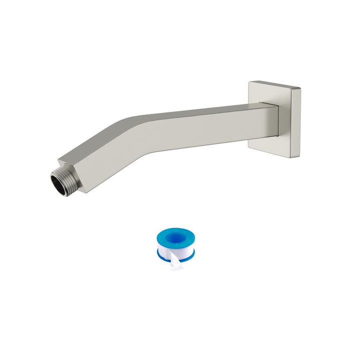 6-Inch Stainless Steel Shower Arm with Flange - Gray or Pearl Silver
