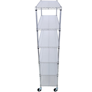 6 Tier 6000Lbs Capacity Nsf Metal Shelf Wire Shelving Unit, Heavy Duty Adjustable Storage Rack With Wheels & Shelf Liners For Commercial Grade Utility Steel Storage Rack