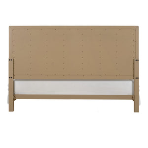 Panel Bed Frame With Unique Headboard And Included Slats