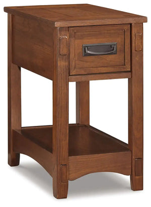 Breegin - Chair Side End Table - 1 Drawer - Brown - Best Buy Furniture