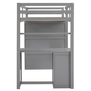 Loft Bed With Drawers, Desk, And Wardrobe