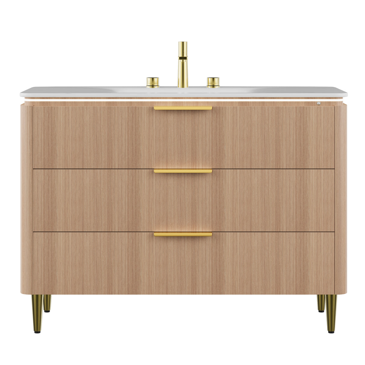 Amara 48'' Bathroom Vanity & Sink with Carrara Finish