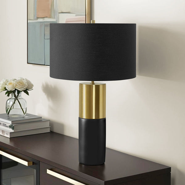 Lighting, Table Lamp, Concrete, Contemporary - Black / Gold - Best Buy Furniture