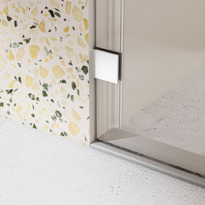 Frameless Single Sliding Soft Close Shower Doors, 5/16" Sgcc Tempered Glass