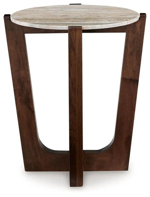 Tanidore - Round End Table - Warm Brown - Best Buy Furniture