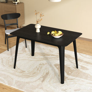 Mid-Century Modern Rubberwood Dining Table