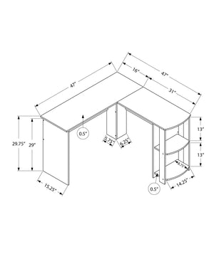 Computer Desk, Home Office, Corner, Storage Shelves, L Shape, Laptop, Contemporary & Modern - Best Buy Furniture