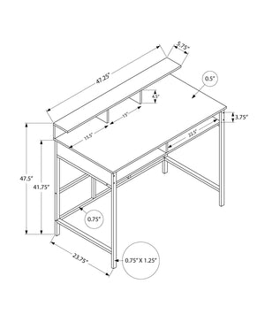 Computer Desk For Home Office, Standing, Storage Shelves, Laptop, Contemporary & Modern - Best Buy Furniture
