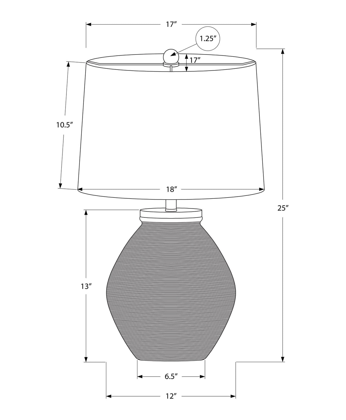 Lighting, Table Lamp, Concrete, Contemporary - Black / Cream - Best Buy Furniture