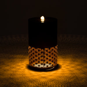 20.87"H Brown Metal Cutout Fountain with LED Lights