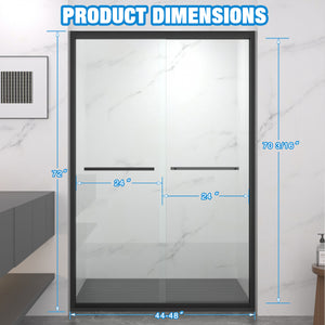 Aluminum Frame Double Sliding Shower Door