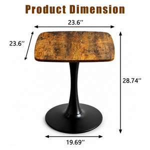 Square Dining Table - 24" Square Tulip Table with MDF Top