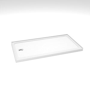 Shower Base Drain With Single Threshold Design