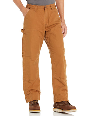 Carhartt Men's Brown Loose Fit Washed Duck Insulated Pant