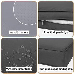 Cushion Covers For 7 Piece Wicker Sectional Sofa, 14 Pack Seat And Back Slipcovers With Zipper
