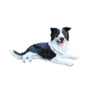 Outdoor Garden Border Collie Dog Statue Greeter