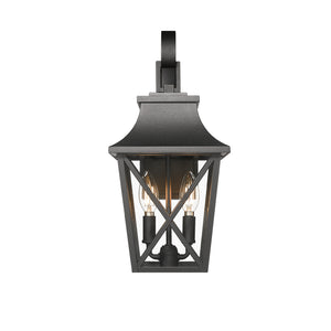 Black Outdoor Wall Lantern 2-Light