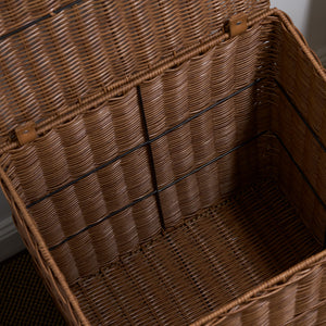 Joseph Rectangular Woven Resin Wicker Laundry Hamper