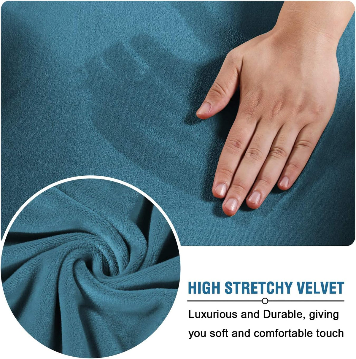 Floral Pattern Velvet Stretch Slipcover - Comes in 3 Sizes & 4 Colors!