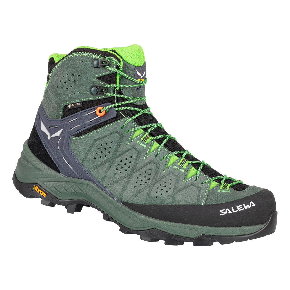 Salewa Men's Alp Trainer 2 Mid GTX Waterproof Hiking Boot - Raw Green/Pale Frog