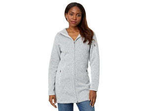 LL Bean Women's Sweater Fleece Coat - Pewter