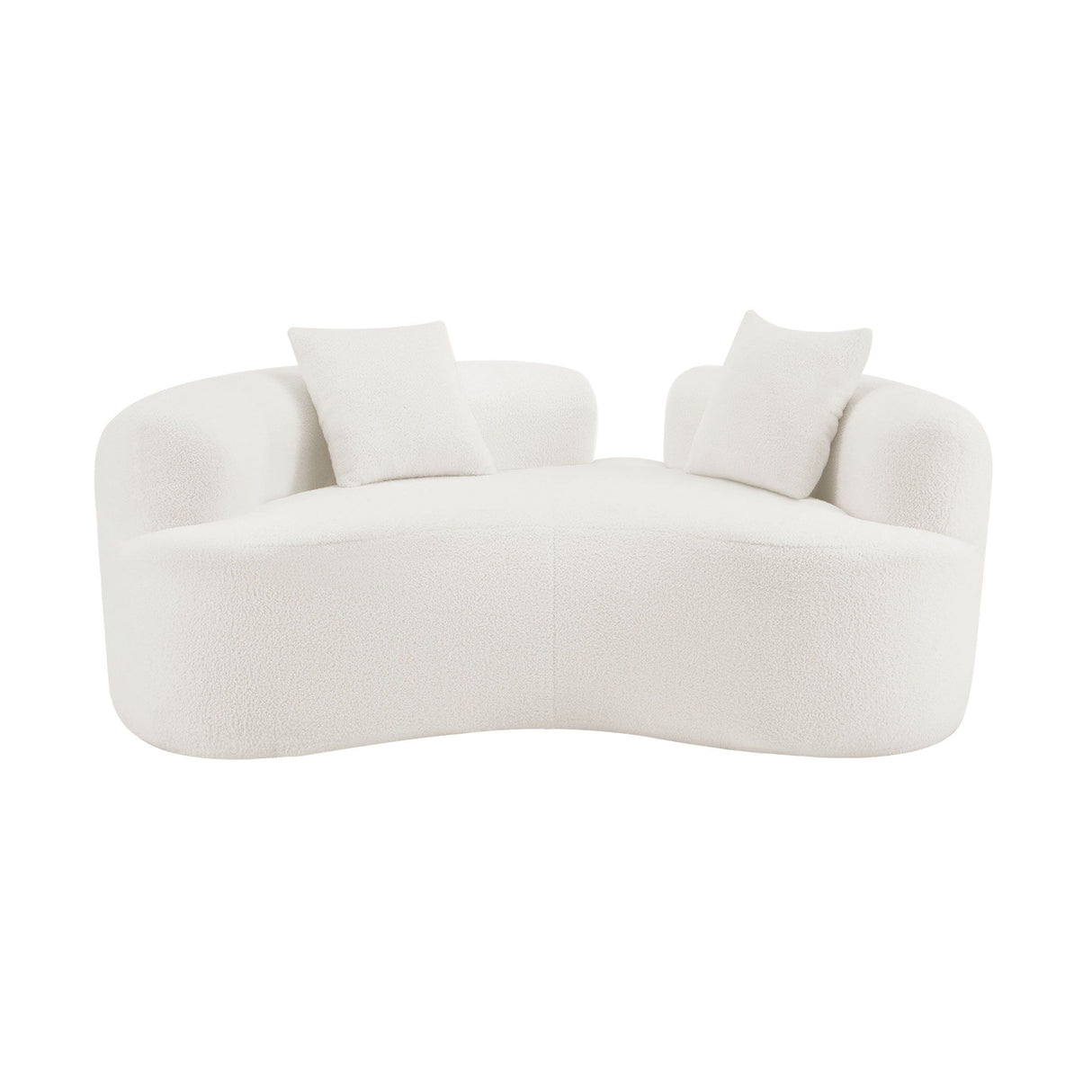 Modern Curved Loveseat